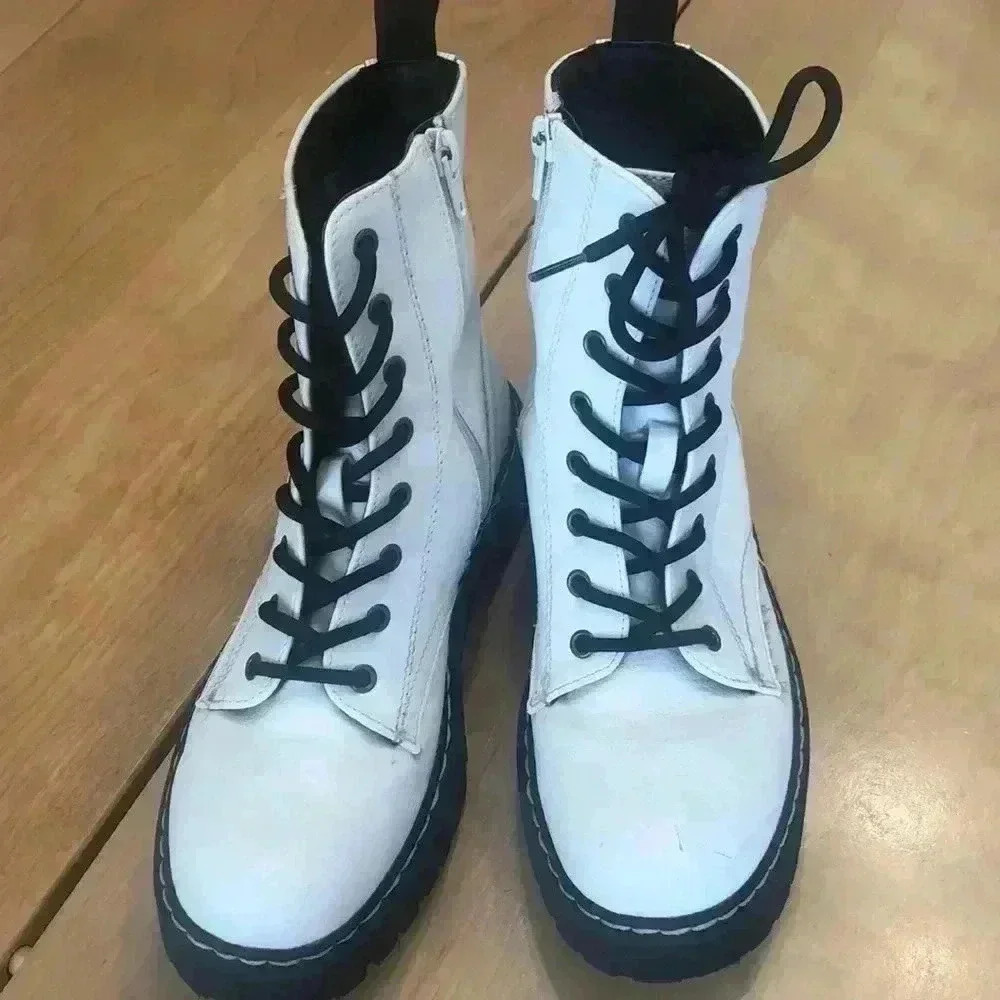 Sincerely Jules Harley leather combat boot.